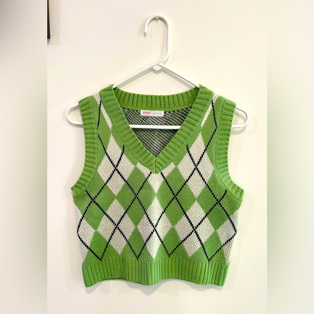 Argyle Sweater Vest Size M EUC